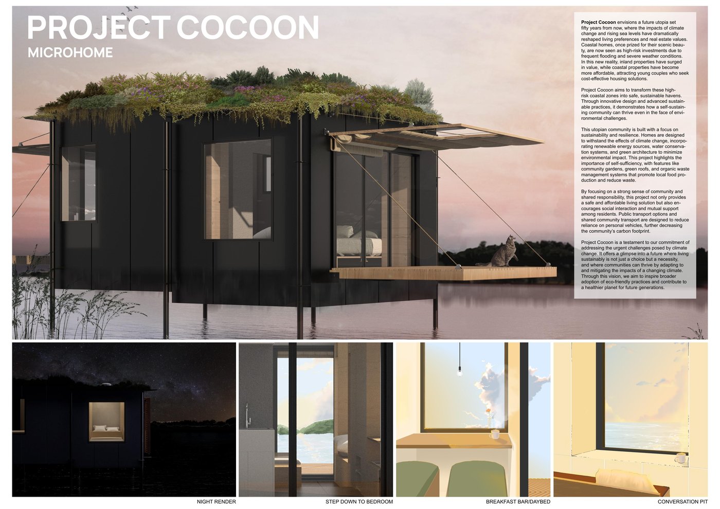Project Cocoon — Angus and Anna coastal microhome design study using Anyplace modules