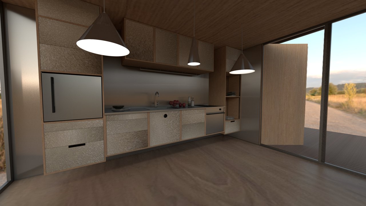 Anyplace living space — navy interior