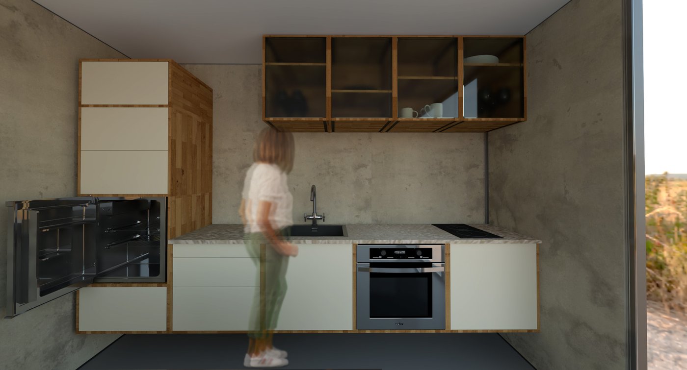Anyplace kitchen — 3-wall concept