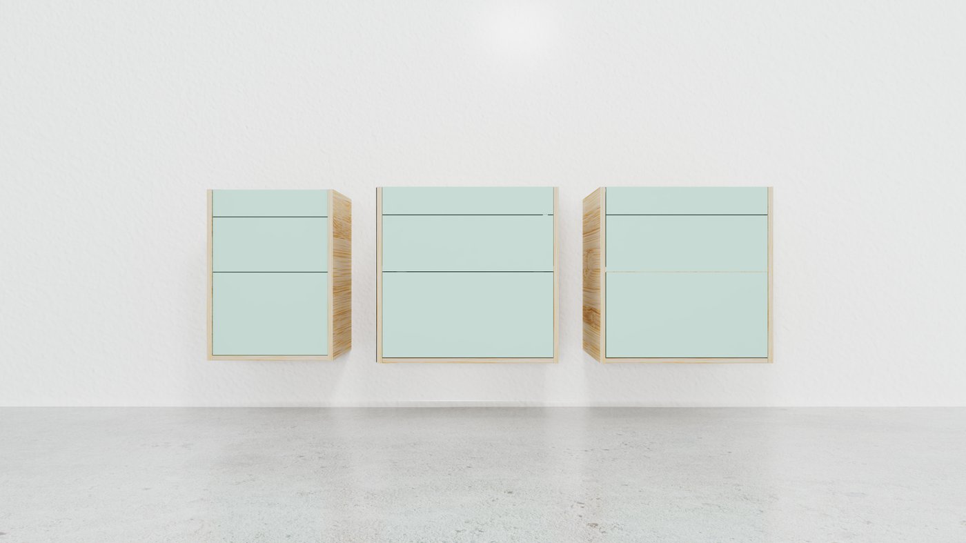 Payload cabinet system — mint finish