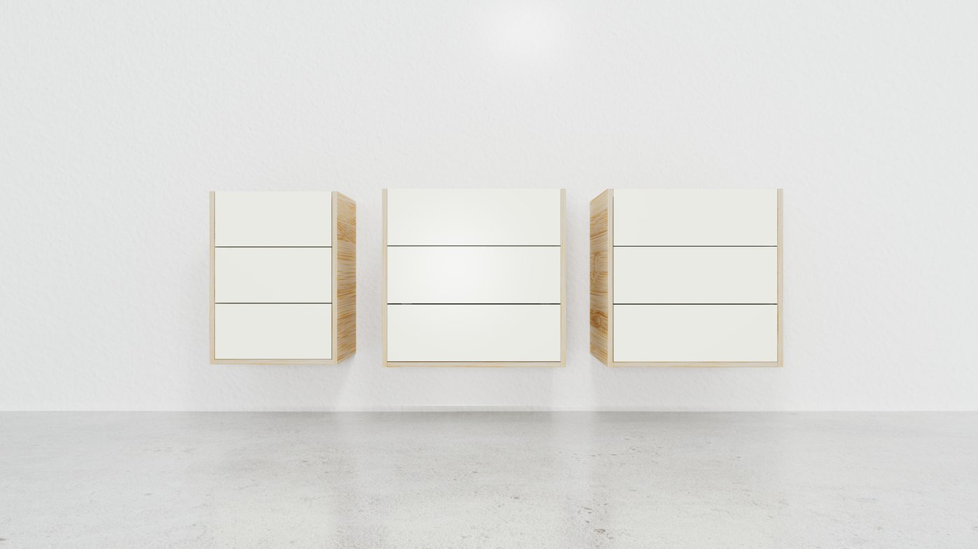 Payload cabinet system — white finish